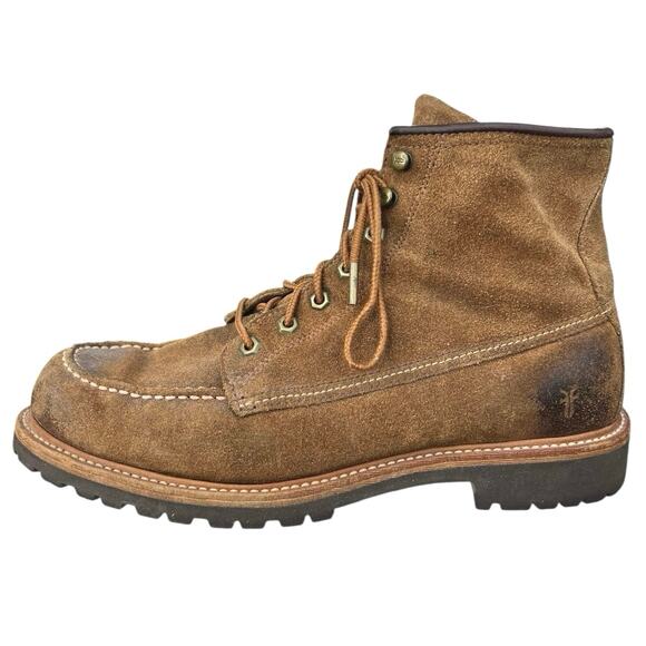 Frye Men’s Dakota Brown Suede Moc Toe Chukka Boots Size US 11.5 - Picture 3 of 10